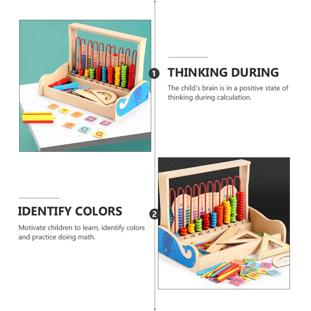 

1 Set Wooden Calculation Abacus Calculation Frame Early Education