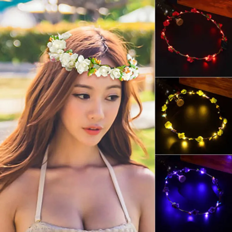 Горячая Распродажа Цветочная искусственная корона головной убор для девочек