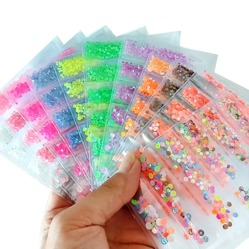 Новая распродажа смешанные цвета мокко стразы стандартного размера 6 ячеек