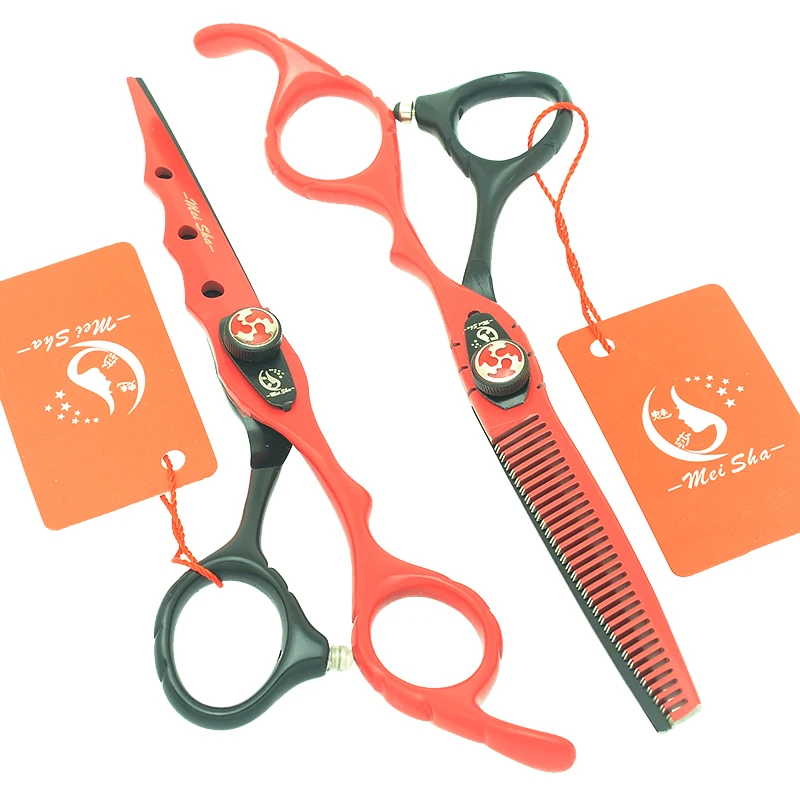

Meisha 6 inch Black White Professional Hairdressing Scissors Set Barber Thinning Scissor Cutting Shears Hair Salon Tool A0023A