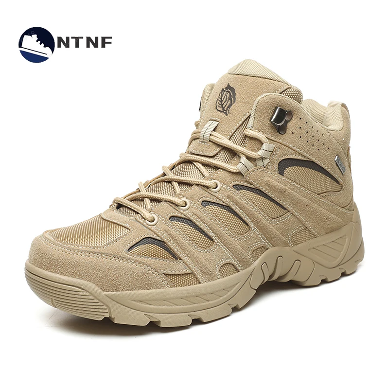 

Men Tactical Desert Military Boots Breathable Combat Army Shoes Outdoor Training Sport Hunting Sneakers Men High Top Ankle Botas