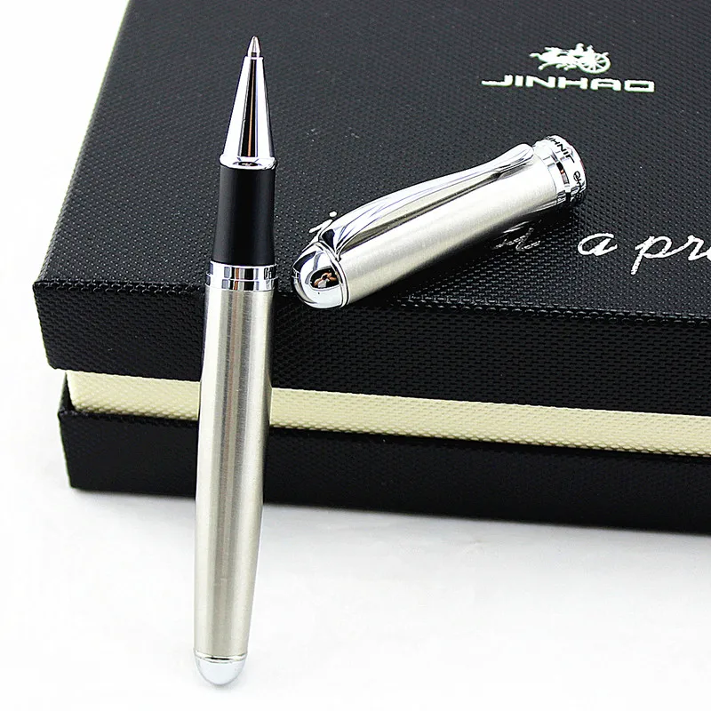 Высококачественная шариковая ручка Jinhao 750 с роскошным стержнем 0 7 мм серебряная
