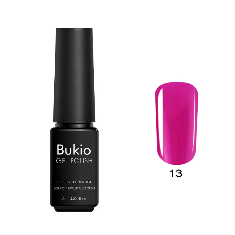 Bukio 29 чистых цветов Гель-лак 7 мл полуперманентные эмали замочить от УФ-гель лак для маникюра и ногтей дизайнерские украшения - Цвет: 13
