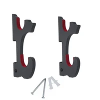 2 Set Sword Hook Wall Mount Samurai Sword Hanger Display Holder Adjustable for Katana Wakizashi Tanto Genji 2-Tier Velvet Padded