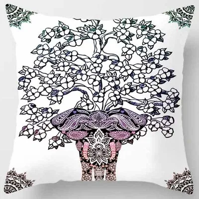 

2pcs Mandala Cushion Cover Datura Bohemian Throw Pillow Stramonium Geometric Cushion Home Decorative