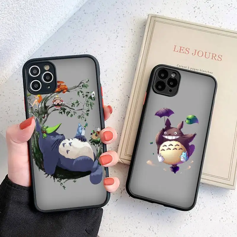 

My Neighbor Totoro Phone Case matte transparent For iphone 7 8 11 12 plus mini x xs xr pro max cover