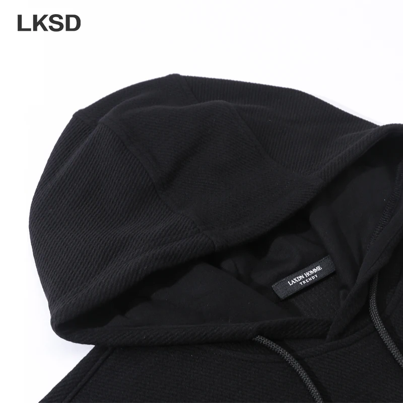 

LKSD Minimalism Winter Hooded Sweater Men's Long Sleeve Casual Sweater Autumn New Fashion Youth Sports Tops T17300031