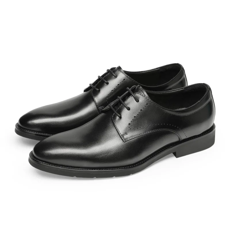

New Dress Men Shoe Genuine Leather Designer Oxford Shoe For Men Formal Wedding Office Brogue Business Shoes Black Brown