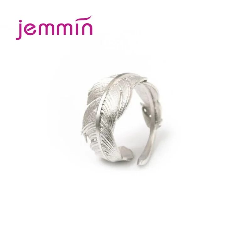 

925 Sterling Silver Adjustable Engagement Rings For Women Leaf Design Valentines Day Gift Fashion Jewelry Wholesale