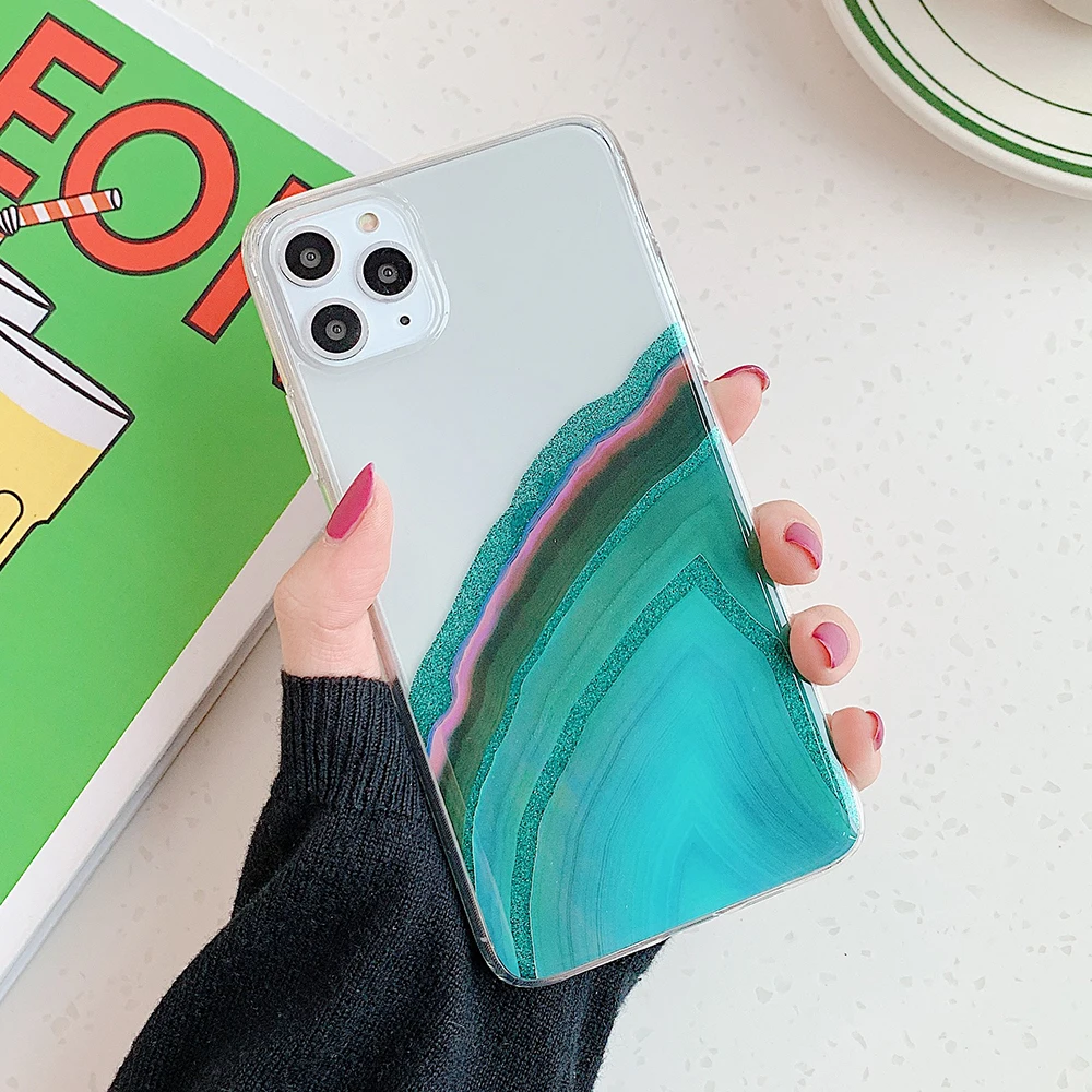 v LOVECOM листья и ананас Прозрачный чехол для телефона для iPhone 11 Pro Max XR XS Max 7 8 Plus X Прозрачная мягкая Гальваническая задняя крышка - Цвет: v