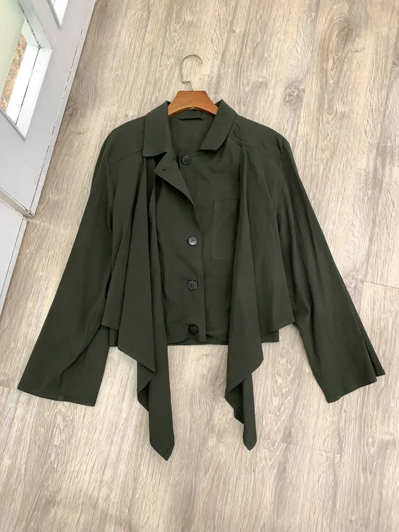 

Women Tie Blouse Lady Simple Loose Slim Irregular Shirt Female Casual Top 2021 Spring Autumn