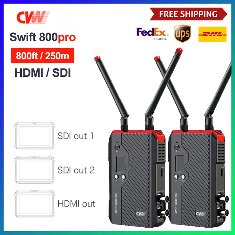 

CVW Swift 800pro SWIFT800 Беспроводная система передачи видео HDMI + SDI HD изображение смартфон монитор передатчик приемник 800 футов