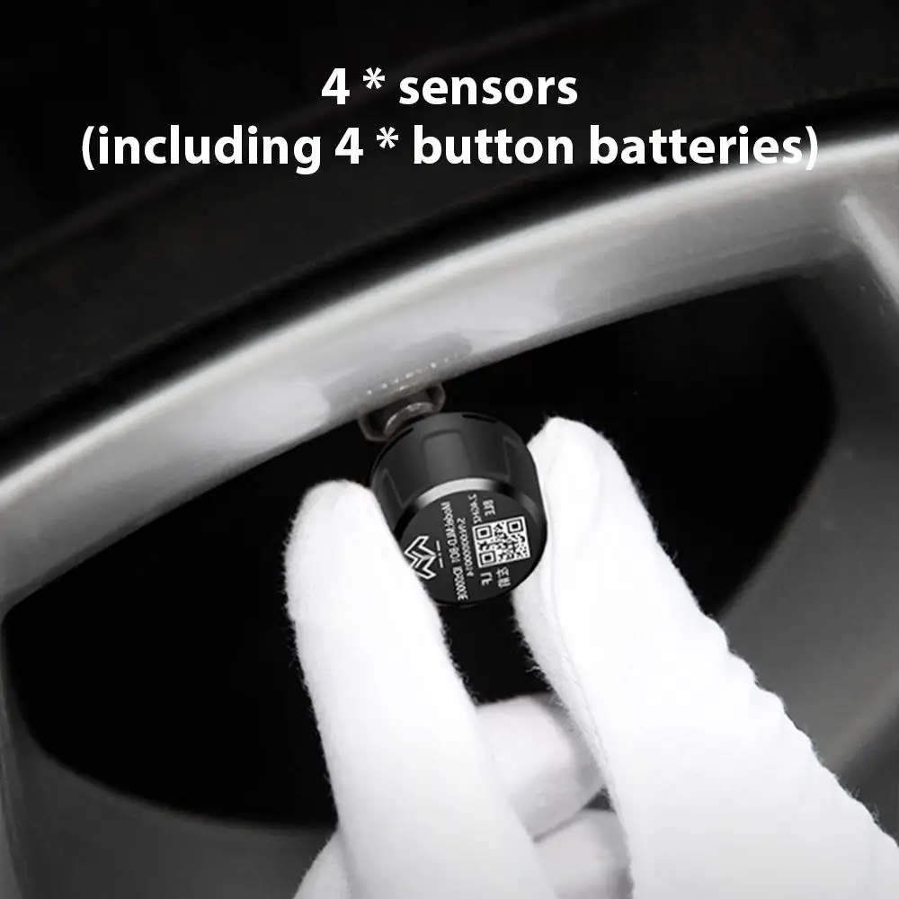 

Vehemo 4PCS Sensor TPMS Tire Pressure Monitoring System Tire Pressure Alarm Mobile APP Tire Pressure Monitoring Car Android