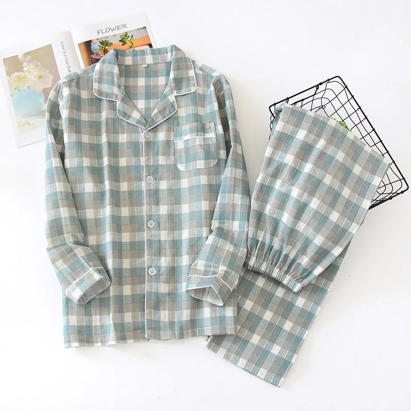 Fdfklak клетчатый Пижамный костюм хлопковые Пижамные комплекты семейная Пижама для