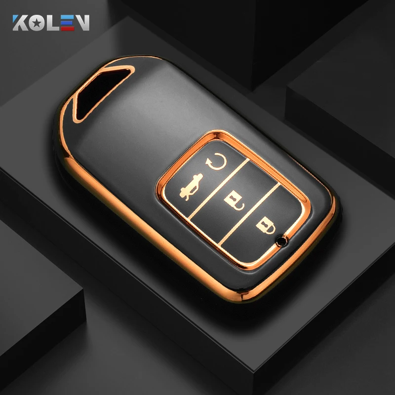 

Fashion TPU Car Remote Key Case Cover Shell For Honda CRV CR-V Fit Civic Accord HR-V HRV City Odyssey XR-V Protected Keyless Fob