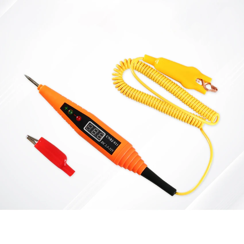 

2.5-32V Automotive Circuit Tester, Extended Spring Test Lead Circuit Tester, with Sharp Probe, Suitable for Low-voltage System