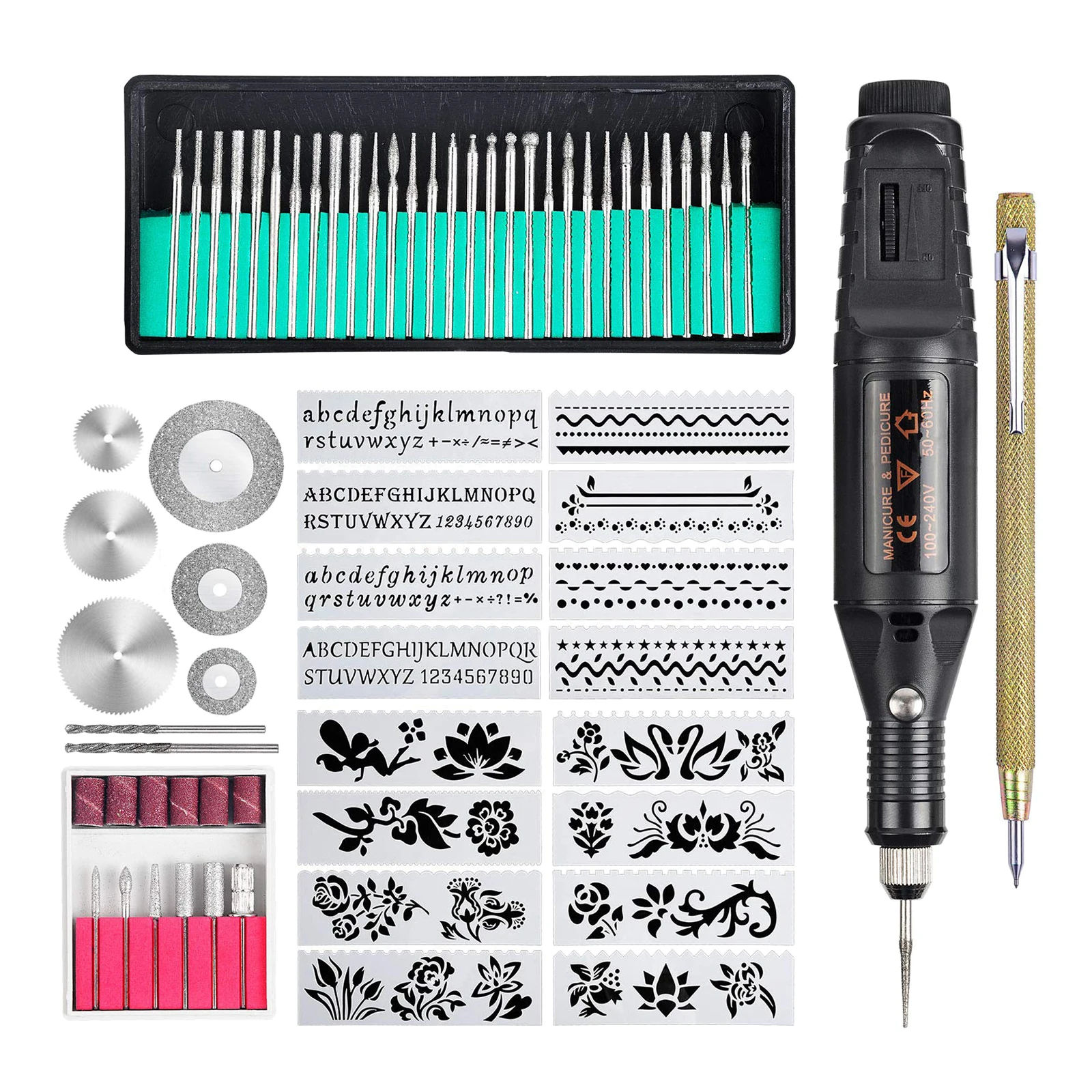 

Carving Engraving Tool Kit, Electric Mini Engraver Pen Mini DIY Etching Tool
