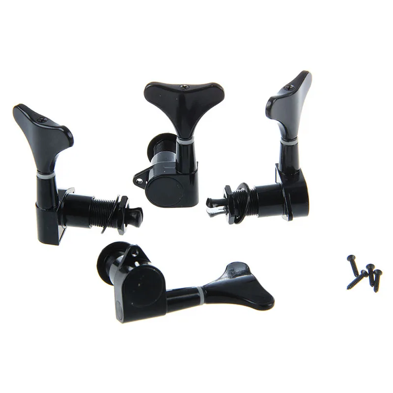 2 Pairs Black String Tuning Pegs Machine Heads for Electric Bass 2L + 2R | Спорт и развлечения