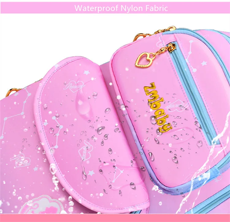 Fengdong elementary school bags for girls cute pink blue book bag student orthopedic backpack waterproof schoolbag dropshipping