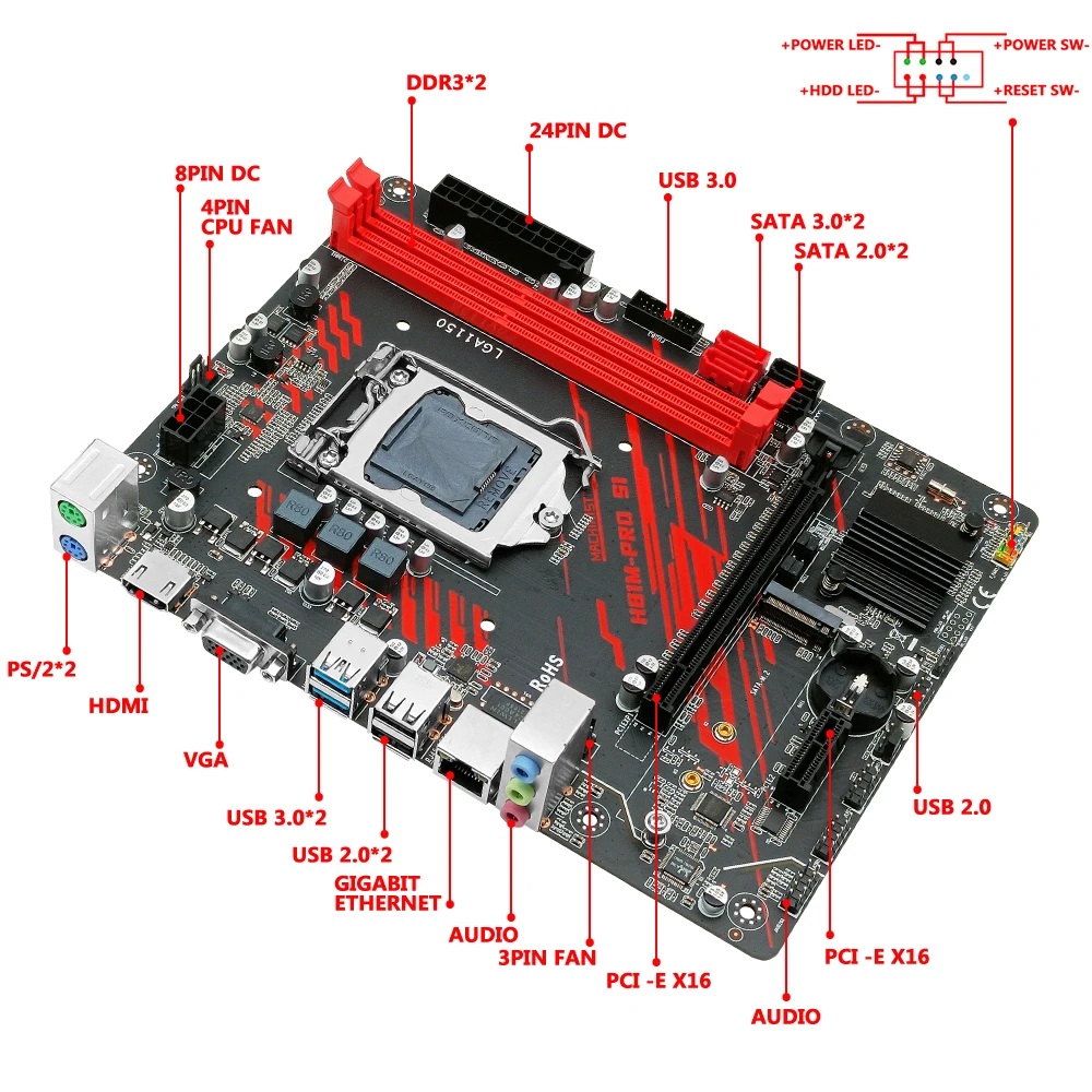 Machinist H81 LGA 1150 материнская плата NGFF M.2 слот Поддержка i3 i5 i7/Xeon E3 V3 процессор DDR3 RAM