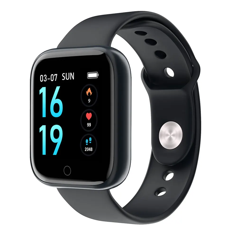 T80 Смарт часы для женщин IP68 Водонепроницаемый Полный сенсорный экран Smartwatch монитор сердечного ритма для Samsuang Xiaomi huawei часы - Цвет: Black