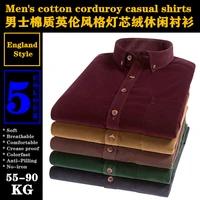 high end mens plus size corduroy shirt keep warm shirts long sleeve breathable colorfast anti pilling no iron business casual