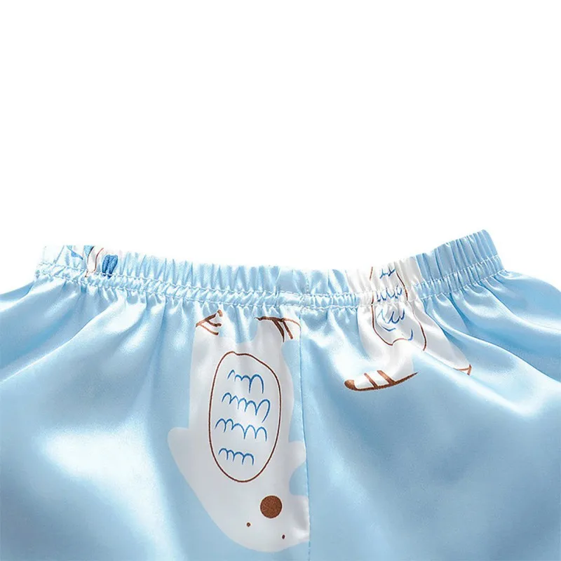 

Baby Boys Sleepwear Girls Pajamas Cute Cartoon Print Short Sleeve Blouse Tops+Shorts Sleepwear Kids Pajamas Child Nightclothes