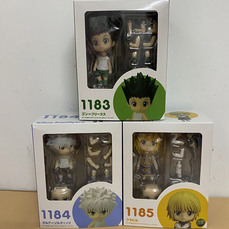 Nendoroid Hunter Killua Zoldyck 1184 Figure #1185 Kurapika #1183 GON·FREECSS #1186 Kulolo lushilufelu Anime Collectible Figurine