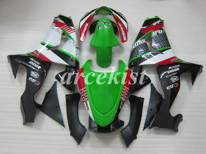 4 бесплатных подарка ABS полный обтекатель комплект подходит для Kawasaki Ninja ZX-10R ZX10R 2006 2007 06 07 обтекатели на заказ Красный Зеленый Белый