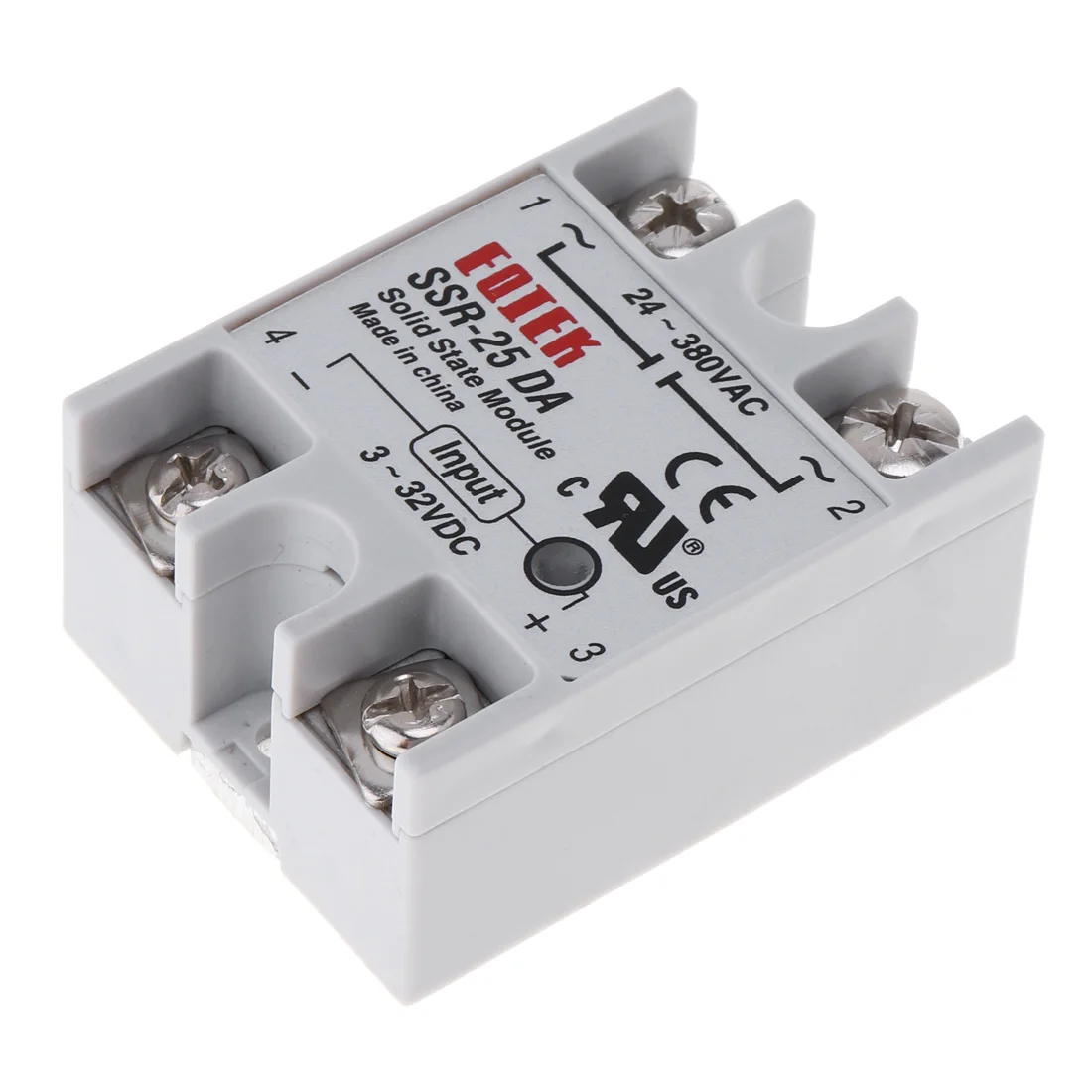 

1pcs SSR-25DA Durable Solid State Relay Gray Reliable Module 3-32V DC To 24V-380V AC 25A Automobile Accessories Fit for Cars