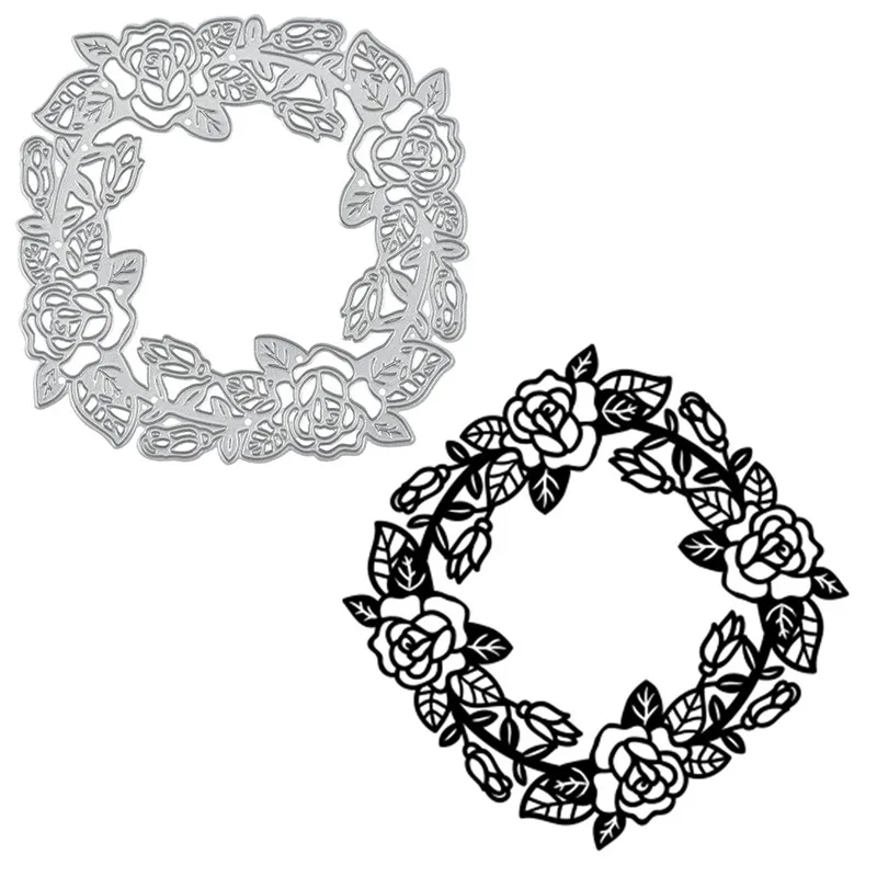 Naifumodo цветок венок металлические режущие трафареты для поделок скрапбукинг