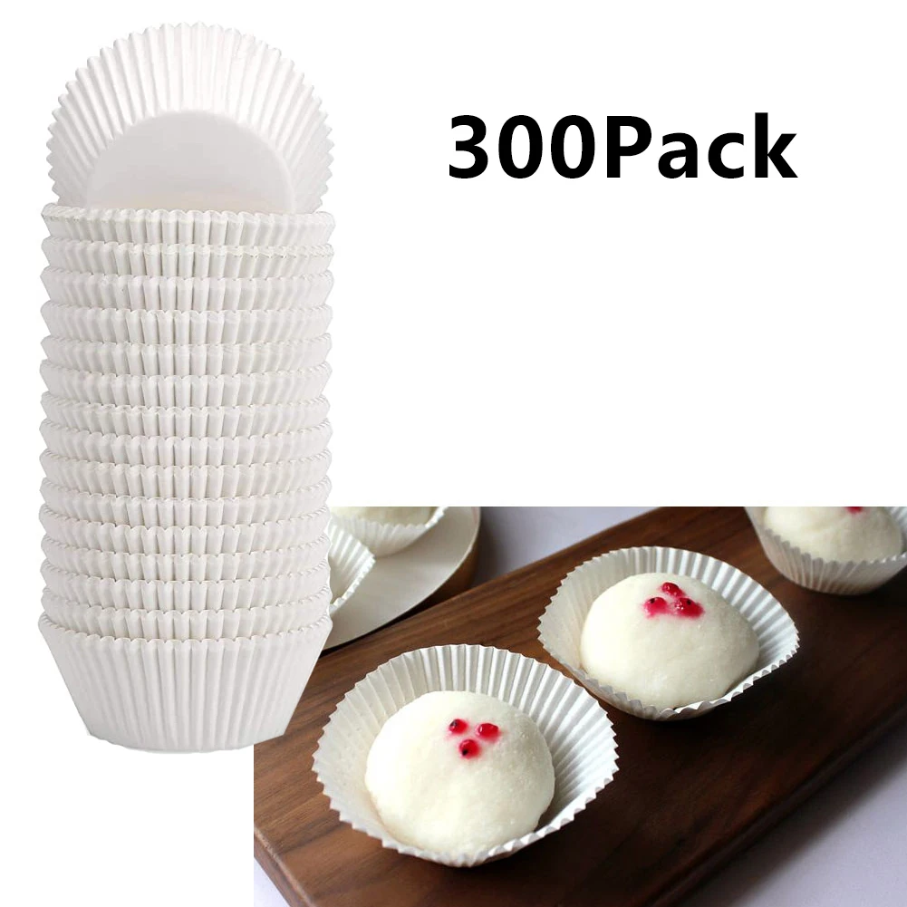 300 шт./компл. белые формы для выпечки тортов чашки круглой форма кексов Маффин