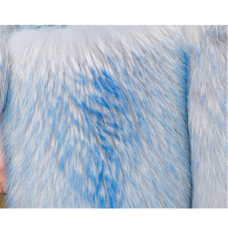 

fur 2021 Winter New Real coat Fashion Women Long Sleeve Thicken Warm Hooded Zippers High quality Female Pockets Foxcoat CY542