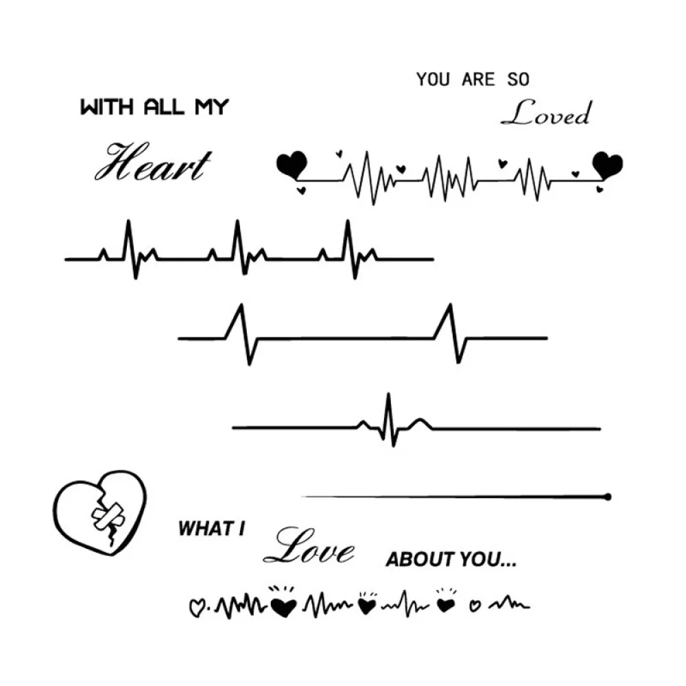 Грустные сердца прозрачные штампы для скрапбукинга волна прозрачный штамп