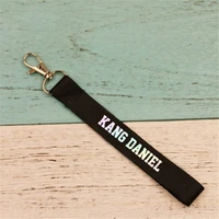 kpop wanna one album kang daniel nylon keychain discoloration name key chain car jewelry chaveiro llaveros a20647