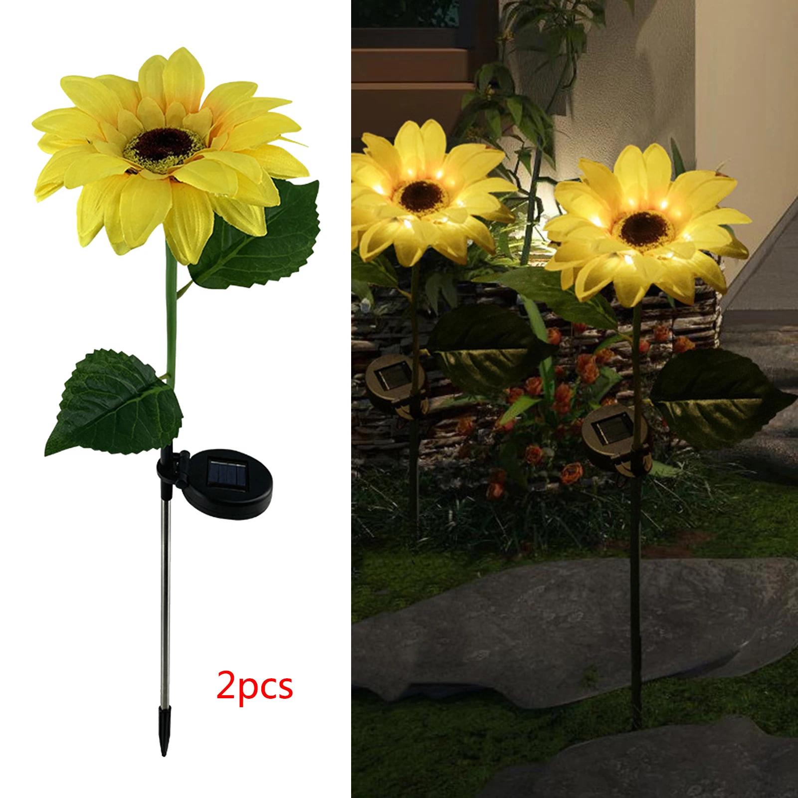 

2 Pcs Garden Decoration Led Solar Lamp Outdoor Solar WildFlower Landscape Courtyard Lawn Lamp Decor