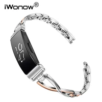stainless steel rhinestone diamond watchband for inspire inspire 2 inspire hr smart watch band quick release strap bracelet