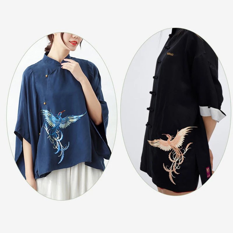 

Red-crowned Crane Iron On Transfer Vinyl Heat Transfer Patches For Clothes Stripes Bird Patches Stickers On Clothes DIY Applique