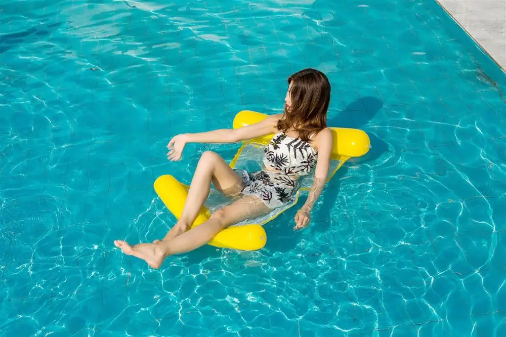 Надувной водный гамак плавающая сетчатая кровать диван кресло лаундж воздушные