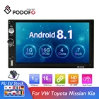 Автомагнитола Podofo, 2 Din, Android, 7 дюймов, GPS, мультимедийный плеер, MP5, Авторадио для Nissan, Toyota, Kia, Honda, VW, Hyundai
