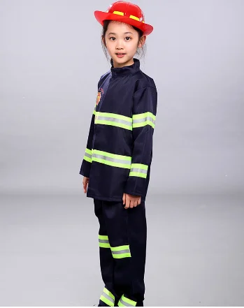 Kids Firefighter Costumes Baby Boys Clothing Set Halloween Party Cosplay Roleplay Fireman for Teenager with Belt | Тематическая