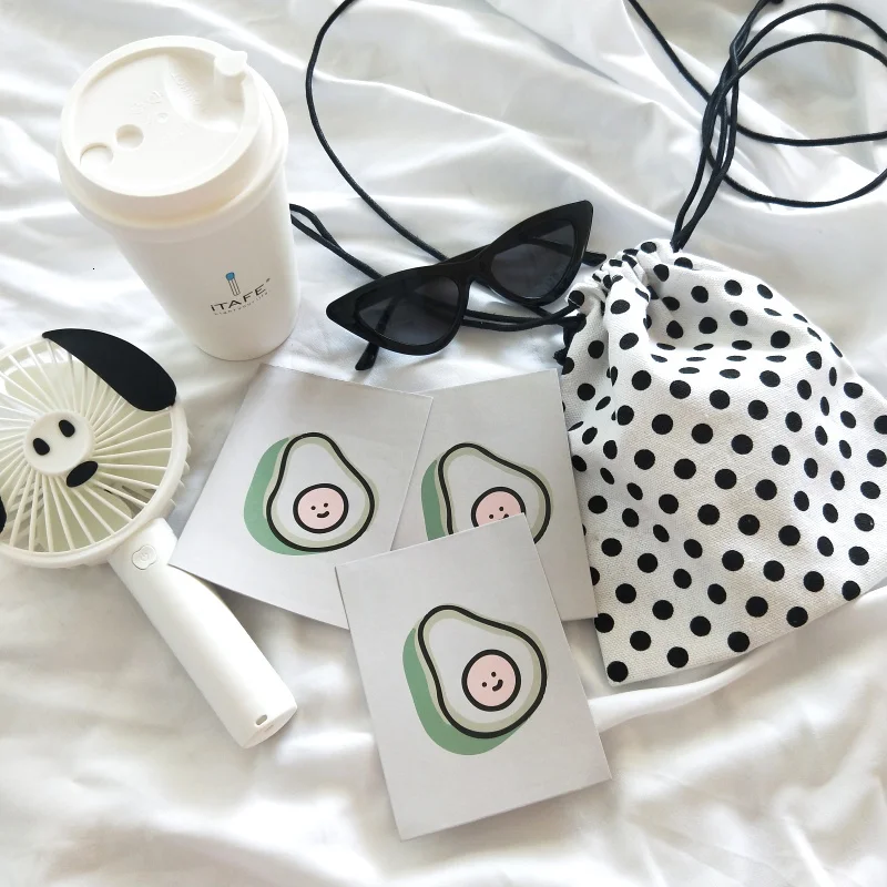 SIXONE 50 листов Ins мультфильм фрукты блокнот Корея авокадо студент Kawaii милый дневник