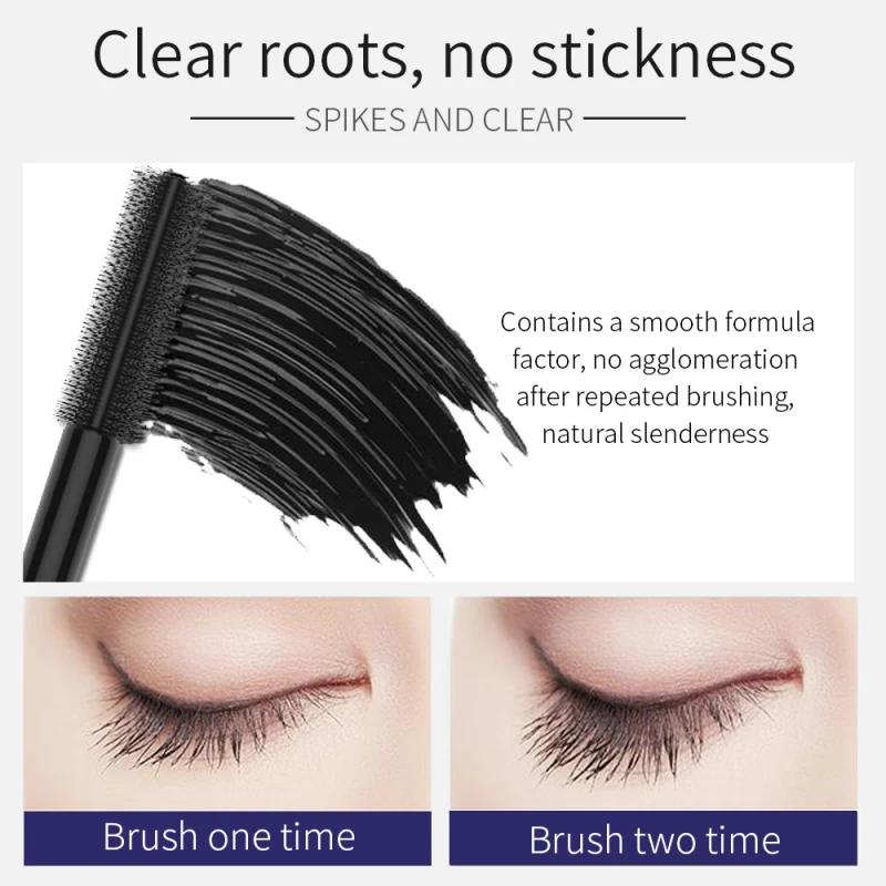 Qibest 4d тонкая тушь для ресниц долговечная водостойкая пятнистая легкая в цвет