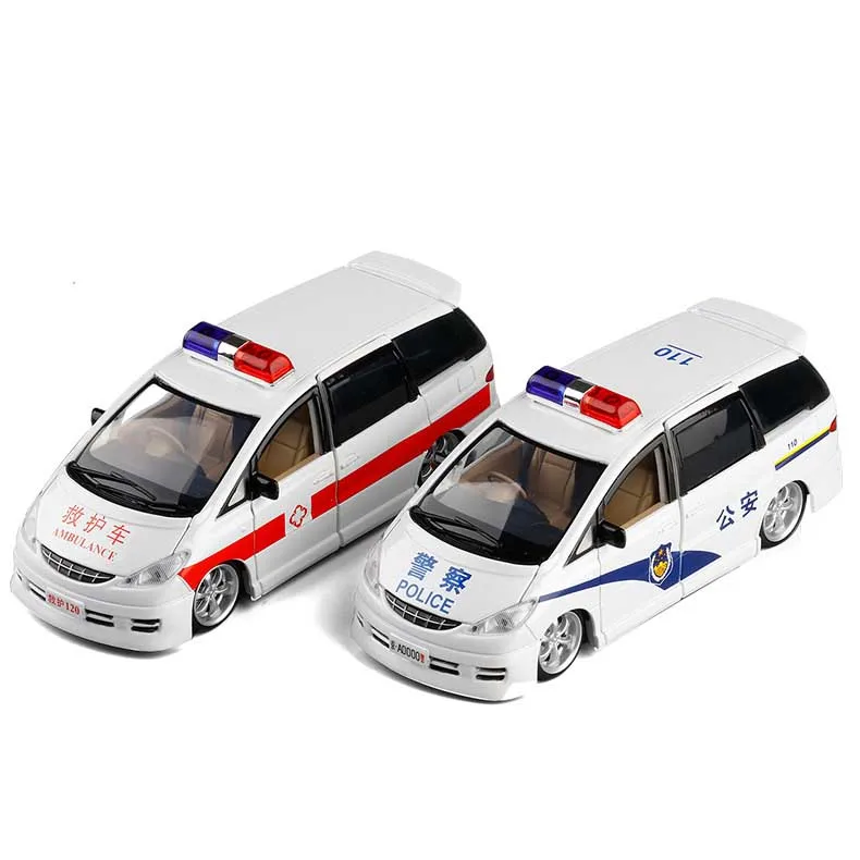 Модель автомобиля скорой помощи Toyota Previa Overlord 1:32 металлическая игрушка | Игрушки и