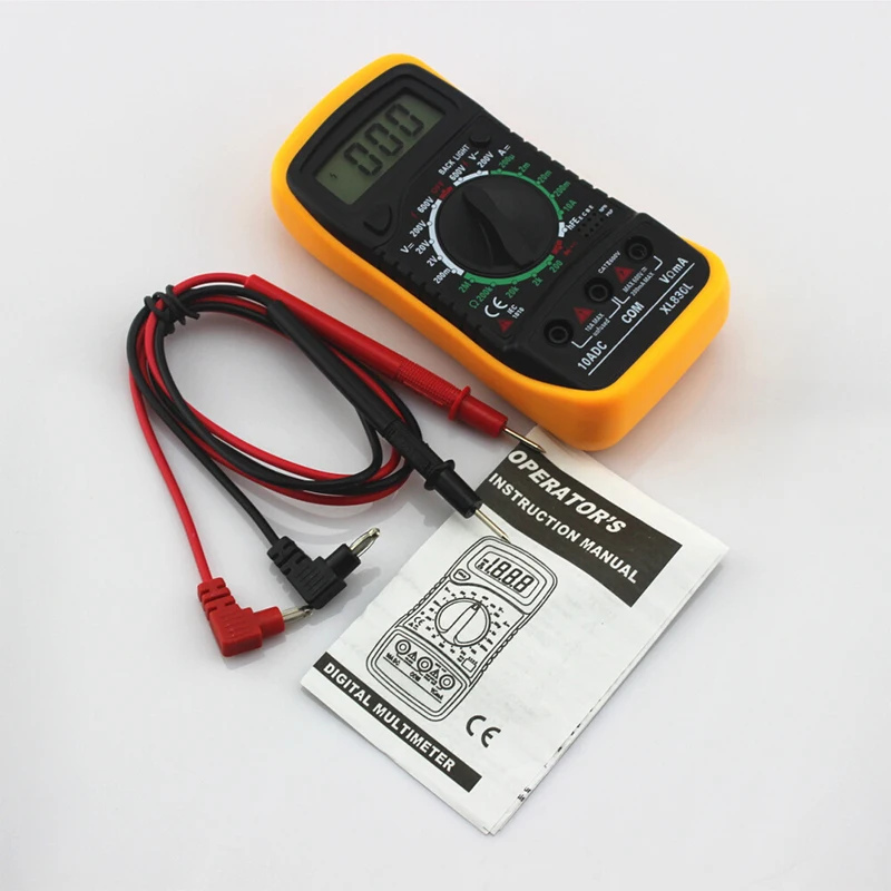 

XL830L Handheld Digital Multimeter Portable AC/DC Ammeter Voltmeter Ohm Voltage Tester Meter Multimetro LCD Backlight