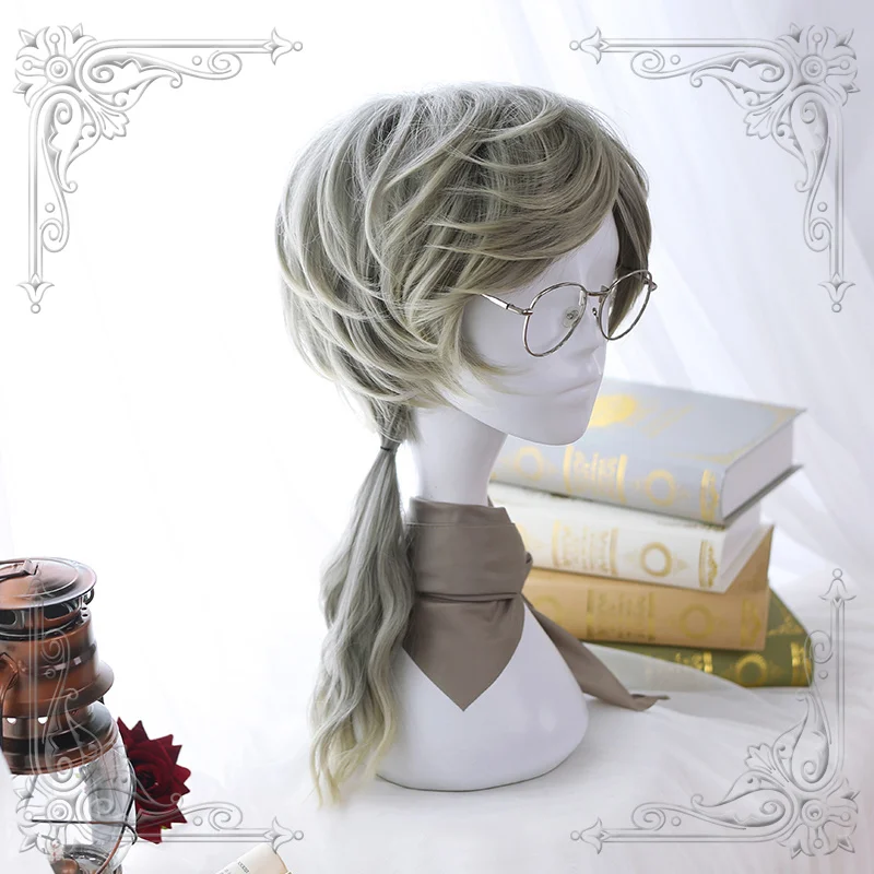 

High Quality Lolita Black And Ink Rain Dyed Gradual Change Male Wig Cosplay Party