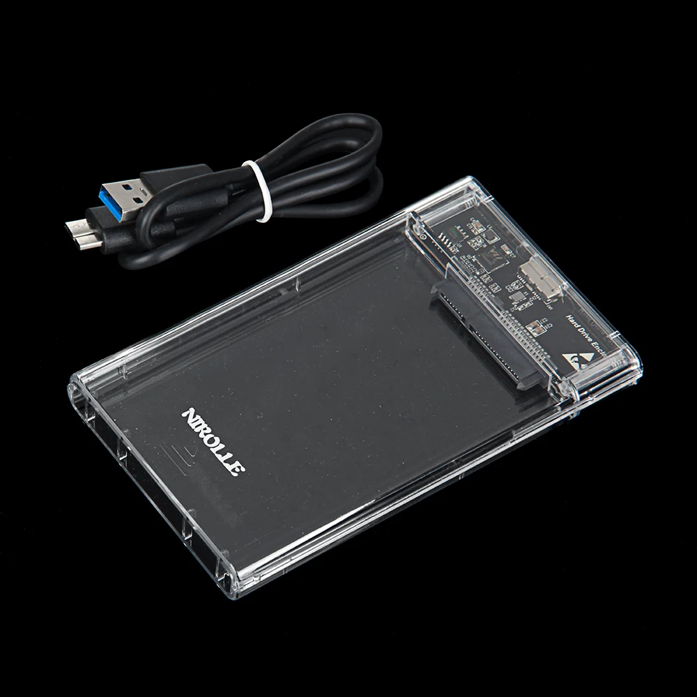 Корпус для жесткого диска Sata Caddy Optibay 9 5 мм 2 дюйма прозрачный корпус USB3.0 Type-C SSD