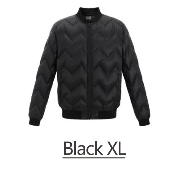 Black XL Xiaomi Youpin Uleemark Man легкая куртка на гусином пуху мужская повседневная однотонная Модная стильная три цвета - Цвет: Black XL