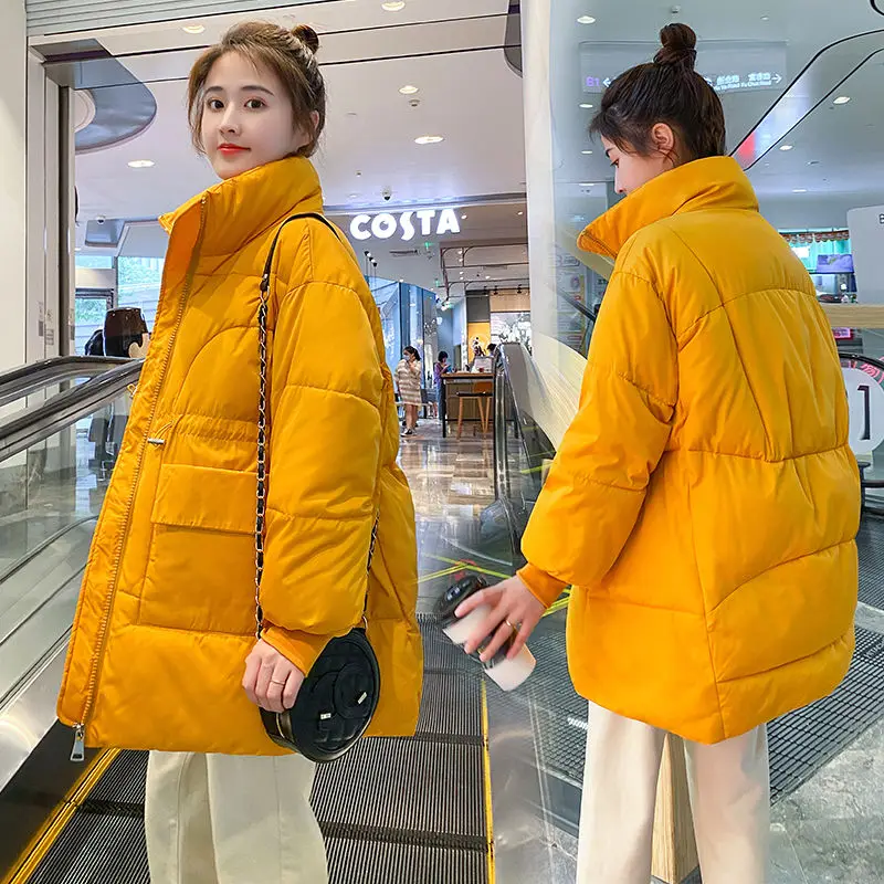 

Luck A Fashion Winter Women Stand Parkas Female Thick Warm Down Cotton Coat Lady Korean Loose All-match Oversize Jacket Outwears