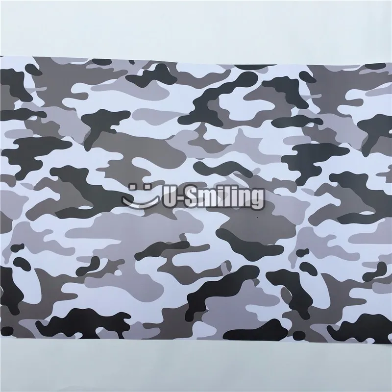 Снежный черный белый камуфляж виниловая пленка для отделки автомобиля полный